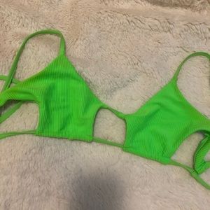 Frankie’s Bikinis Acid Green Willa Top XS